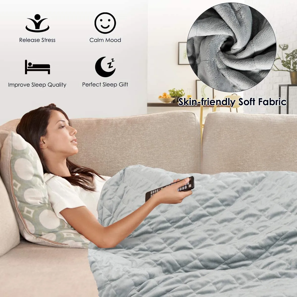 Adult Weighted Blanket & Removable Duvet Cover