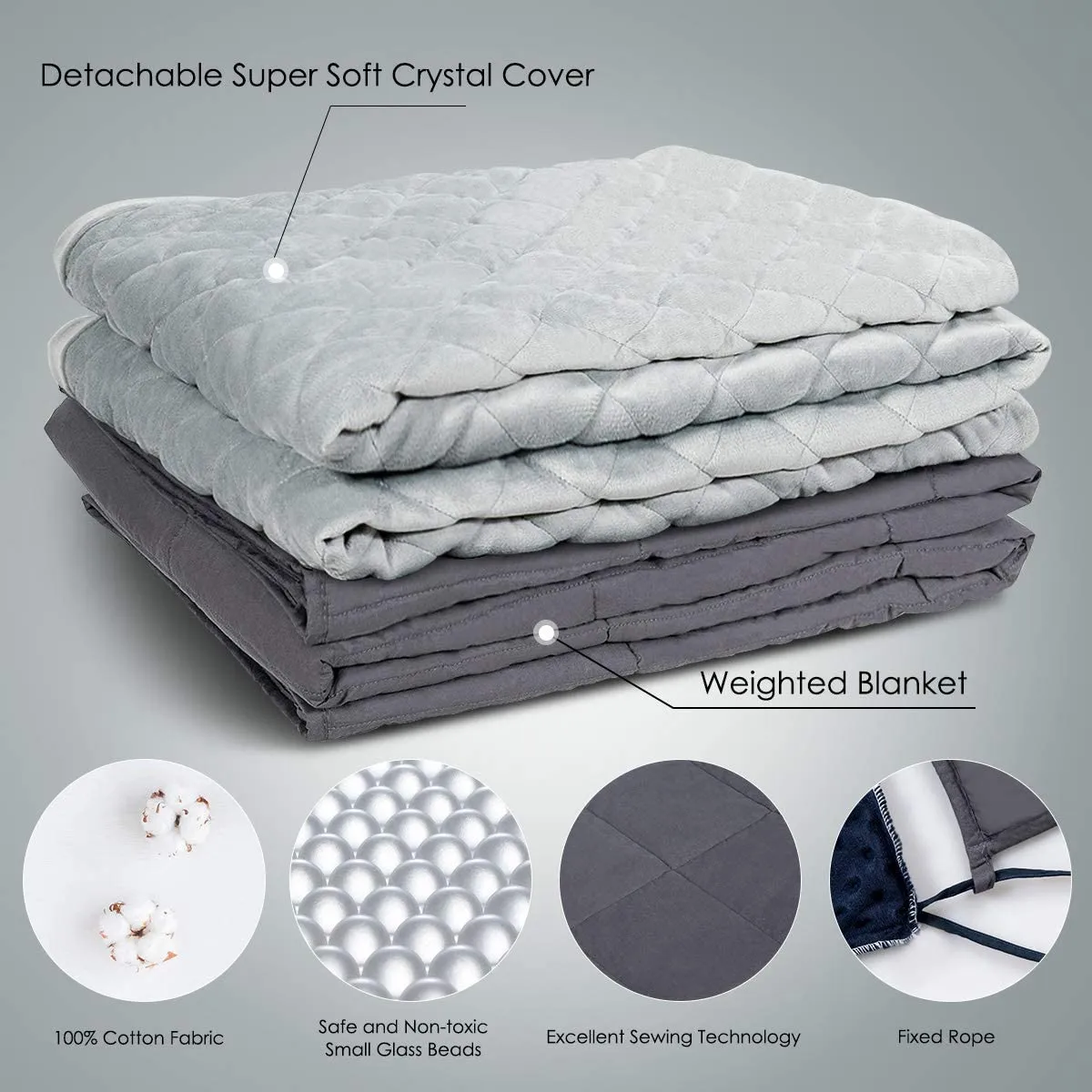 Adult Weighted Blanket & Removable Duvet Cover