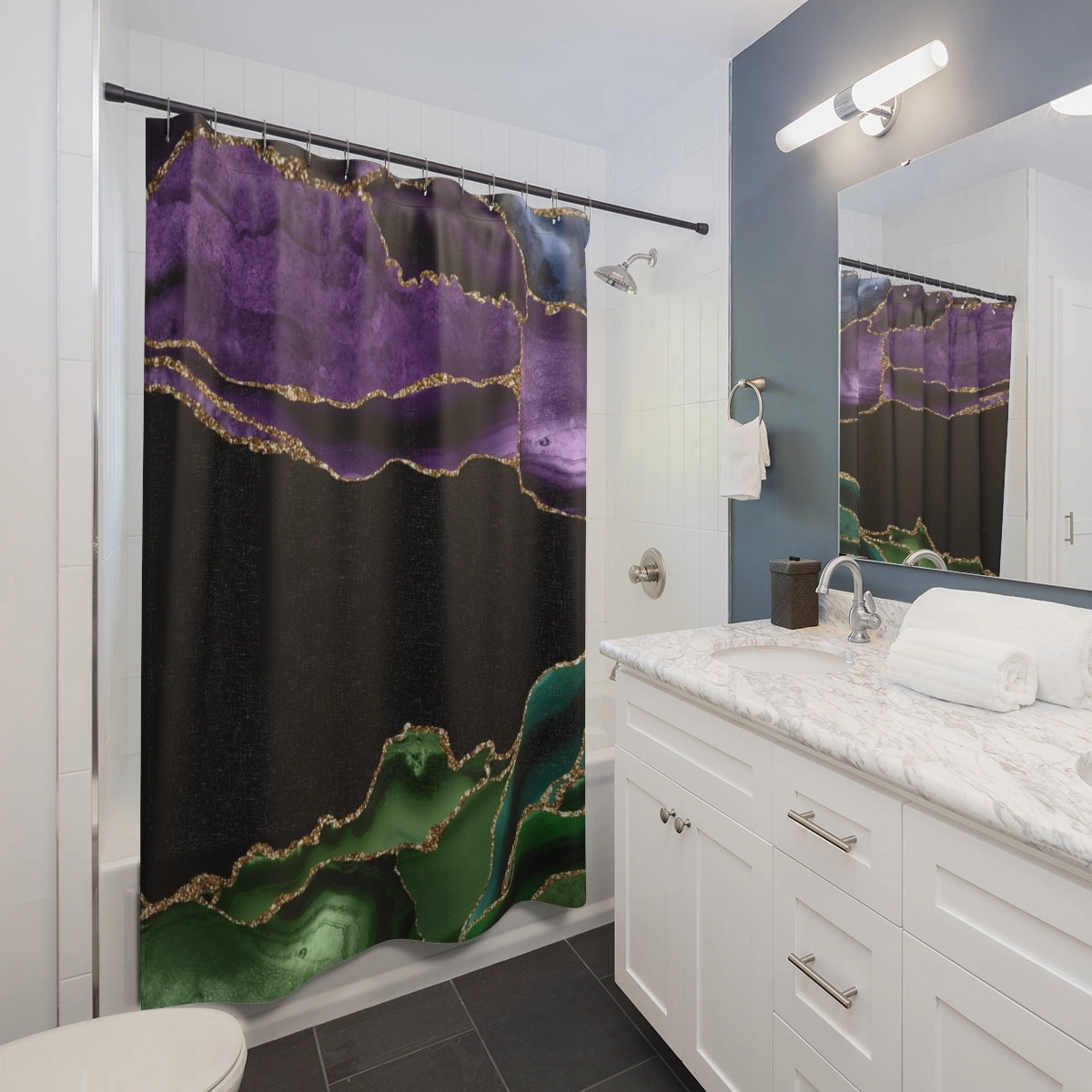 Agate Marble Shower Curtain