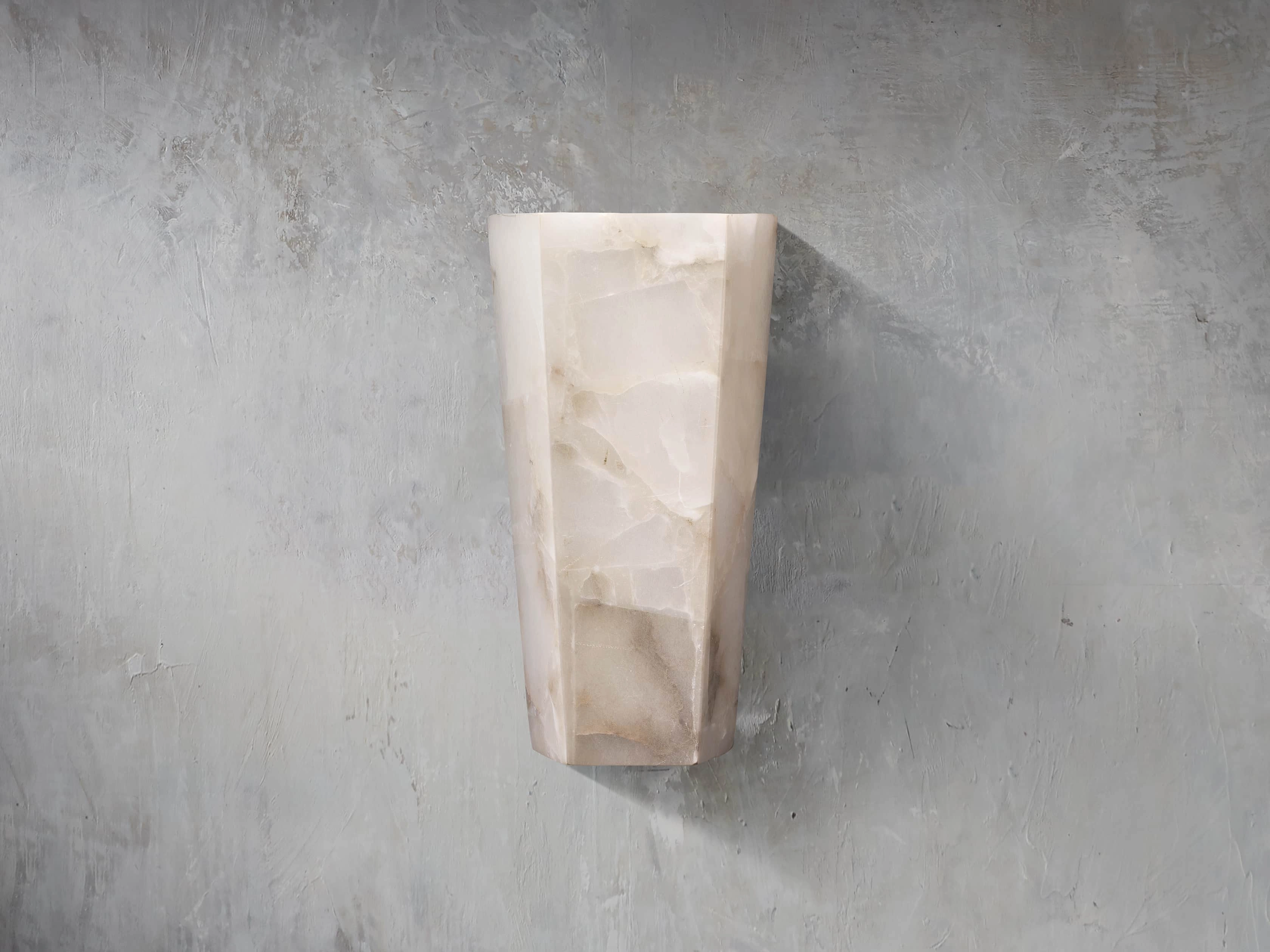 Alabaster Hexagonal Sconce Lighting,home lighting fixtures