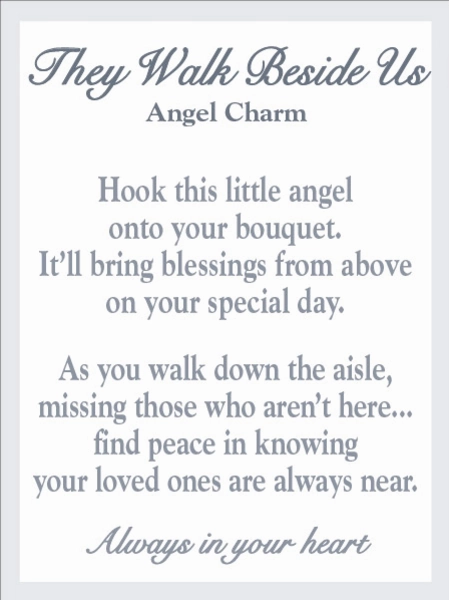 Always in Your Heart Walk Beside Us Guardian Angel Token Charm with Hook