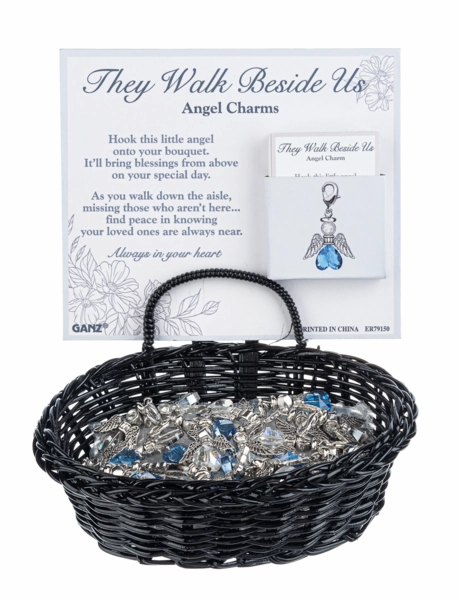Always in Your Heart Walk Beside Us Guardian Angel Token Charm with Hook
