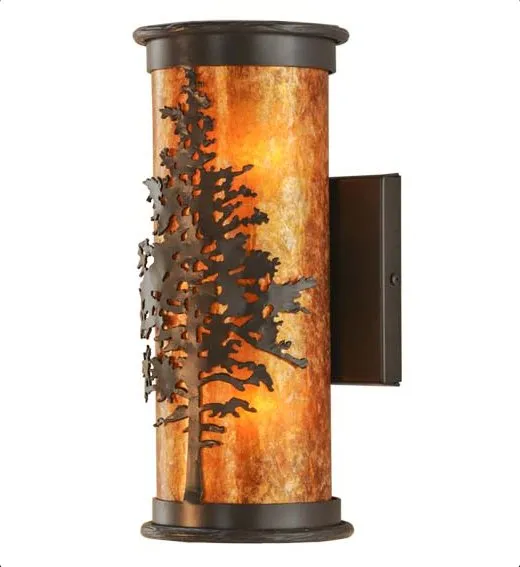 Amber Mica Tamarack Wall Sconce dining table decor, bar servingware
