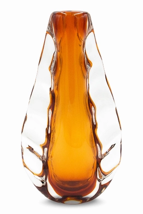 Amber Crystal Modern Vase | Liang & Eimil Astell Vase,Glass Vase