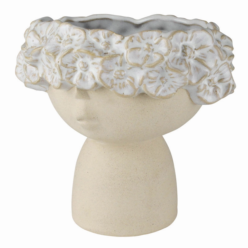 Amelia Vase with Floral Crown, Ceramic