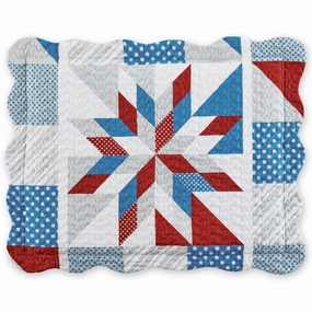 Americana Patchwork Geometric Star Pillow Sham pillowcases,cotton pillow covers,bed linen