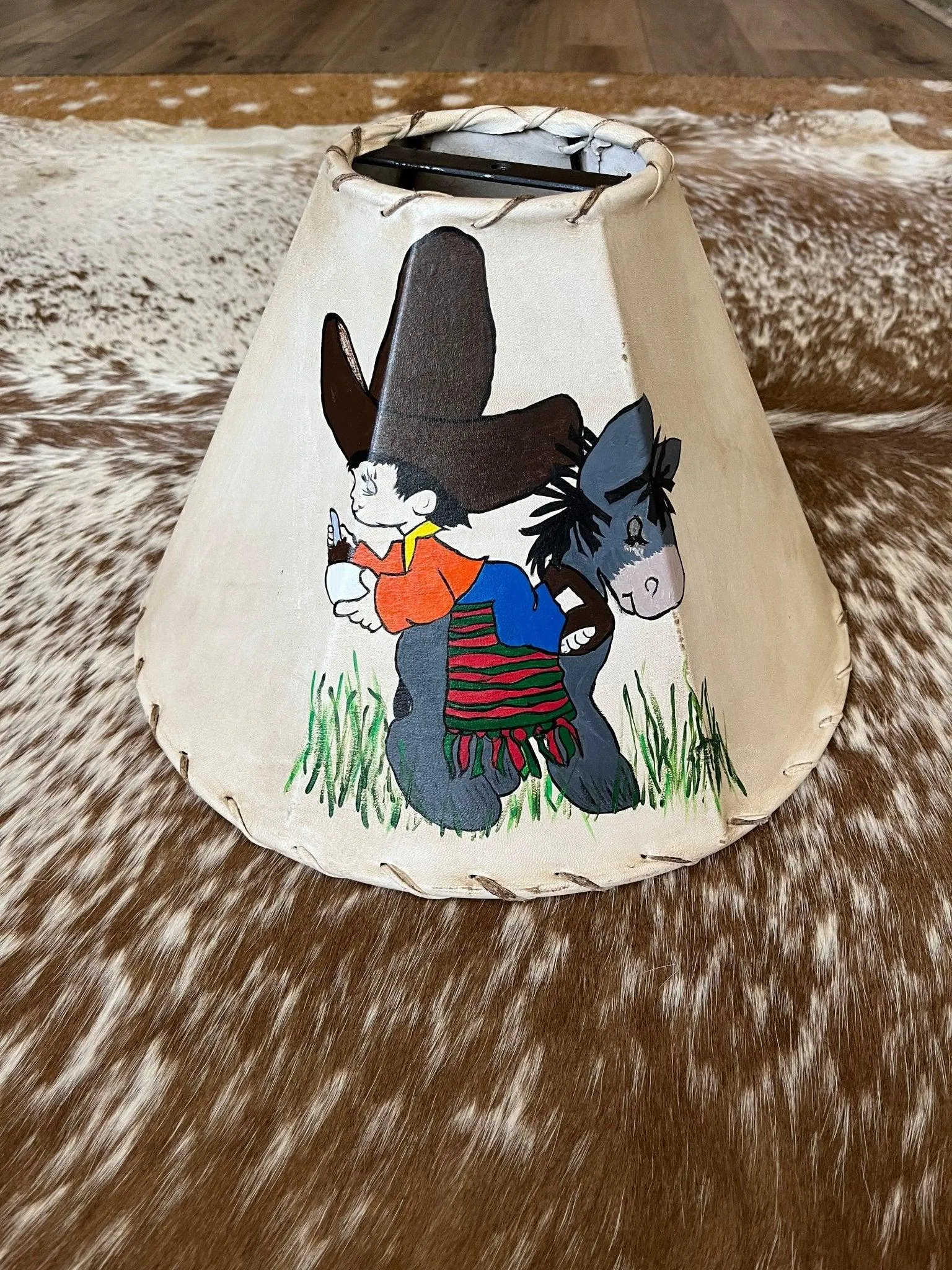 Amigos Hand Painted Precious Moments Lamp Shade laundry hamper, dirty clothes basket