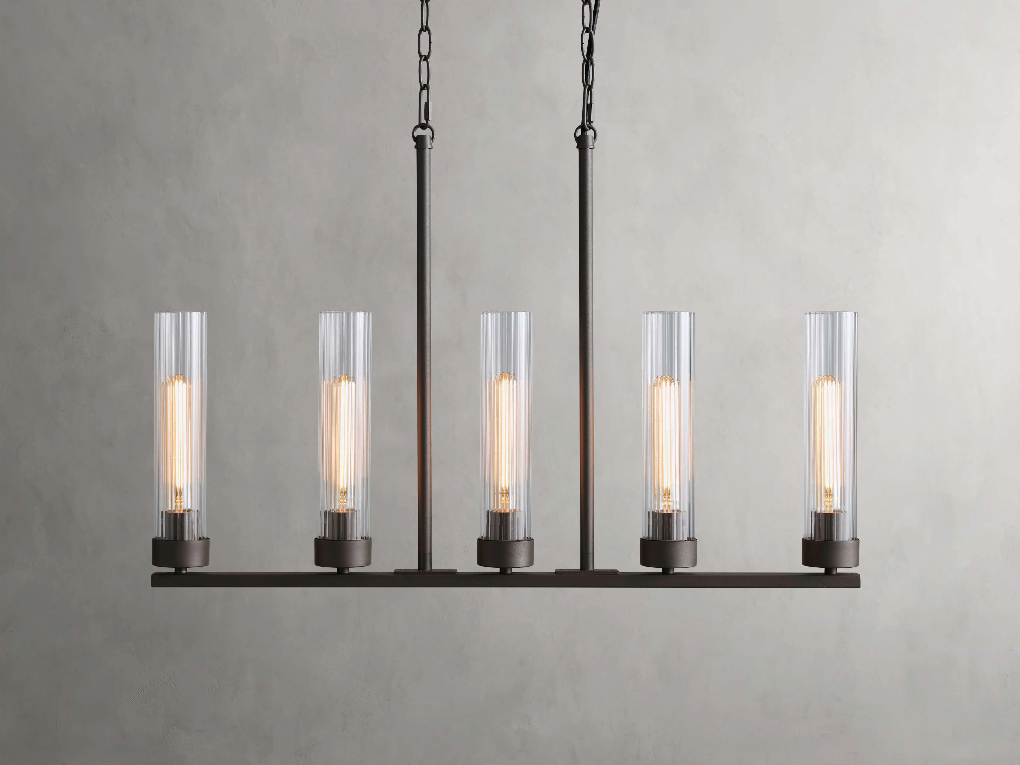 Andreas 32" Linear Chandelier in Bronze Lighting Sale,discount lighting fixtures