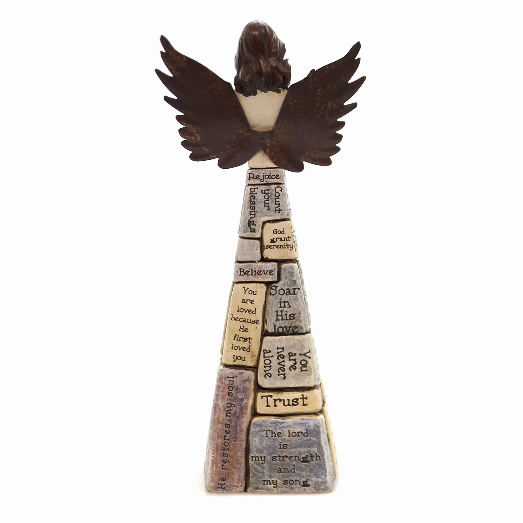 Angel Figruine with Words of Encouragement and Prayers