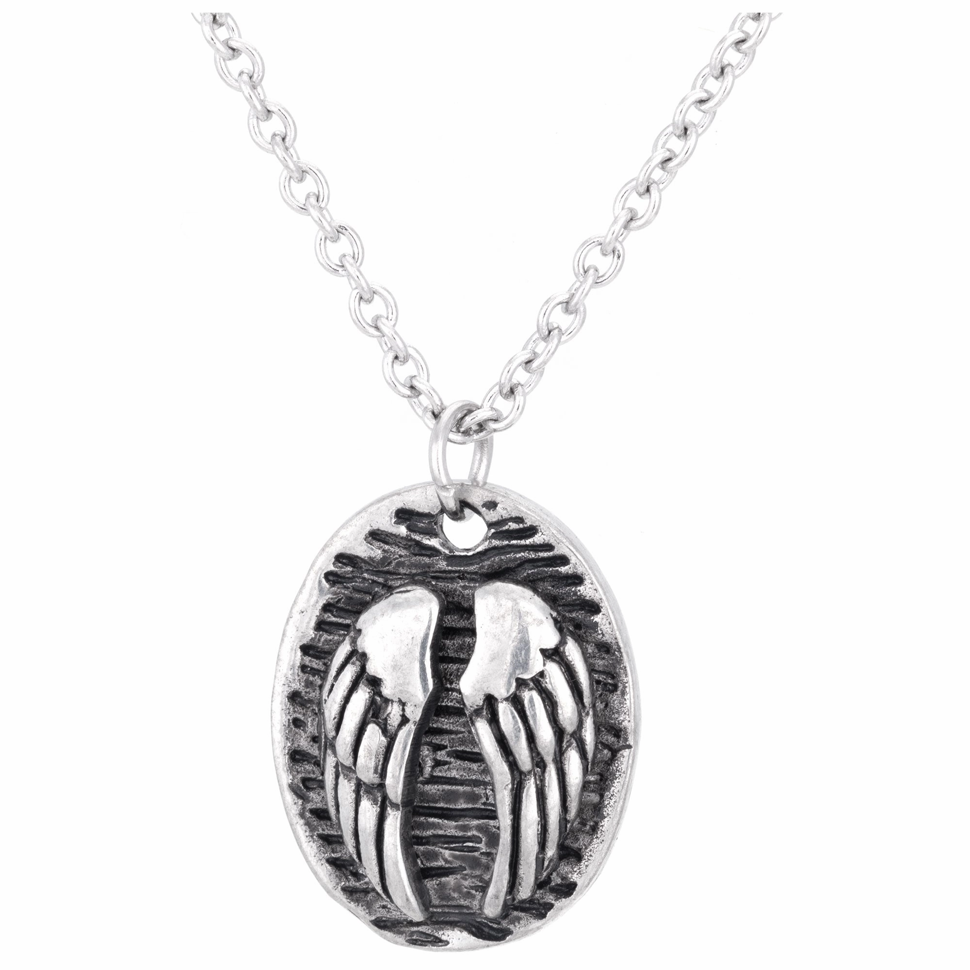 Angel to Watch Pewter Necklace