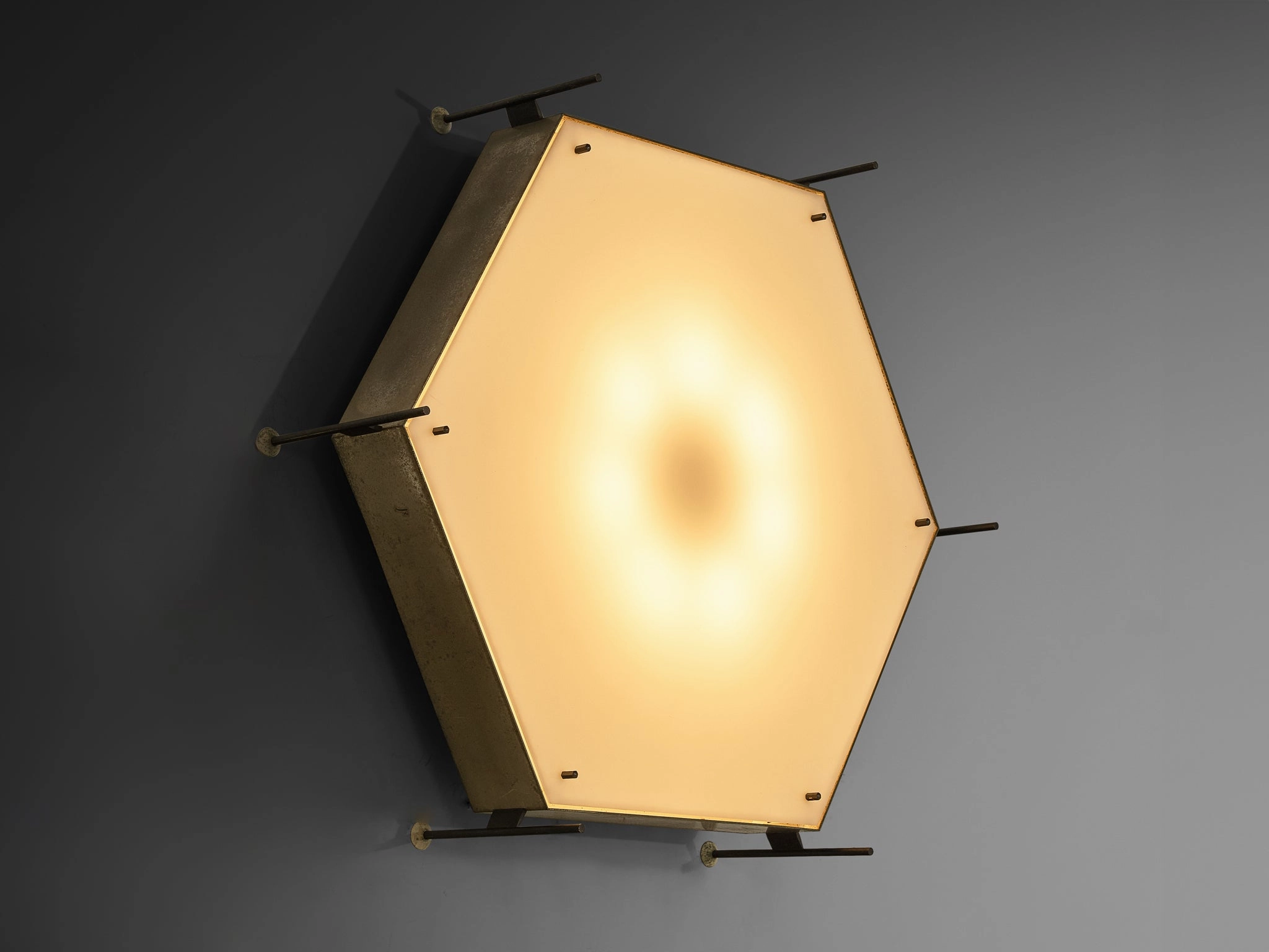 Angelo Lelii for Arredoluce '12712' Ceiling or Wall Light