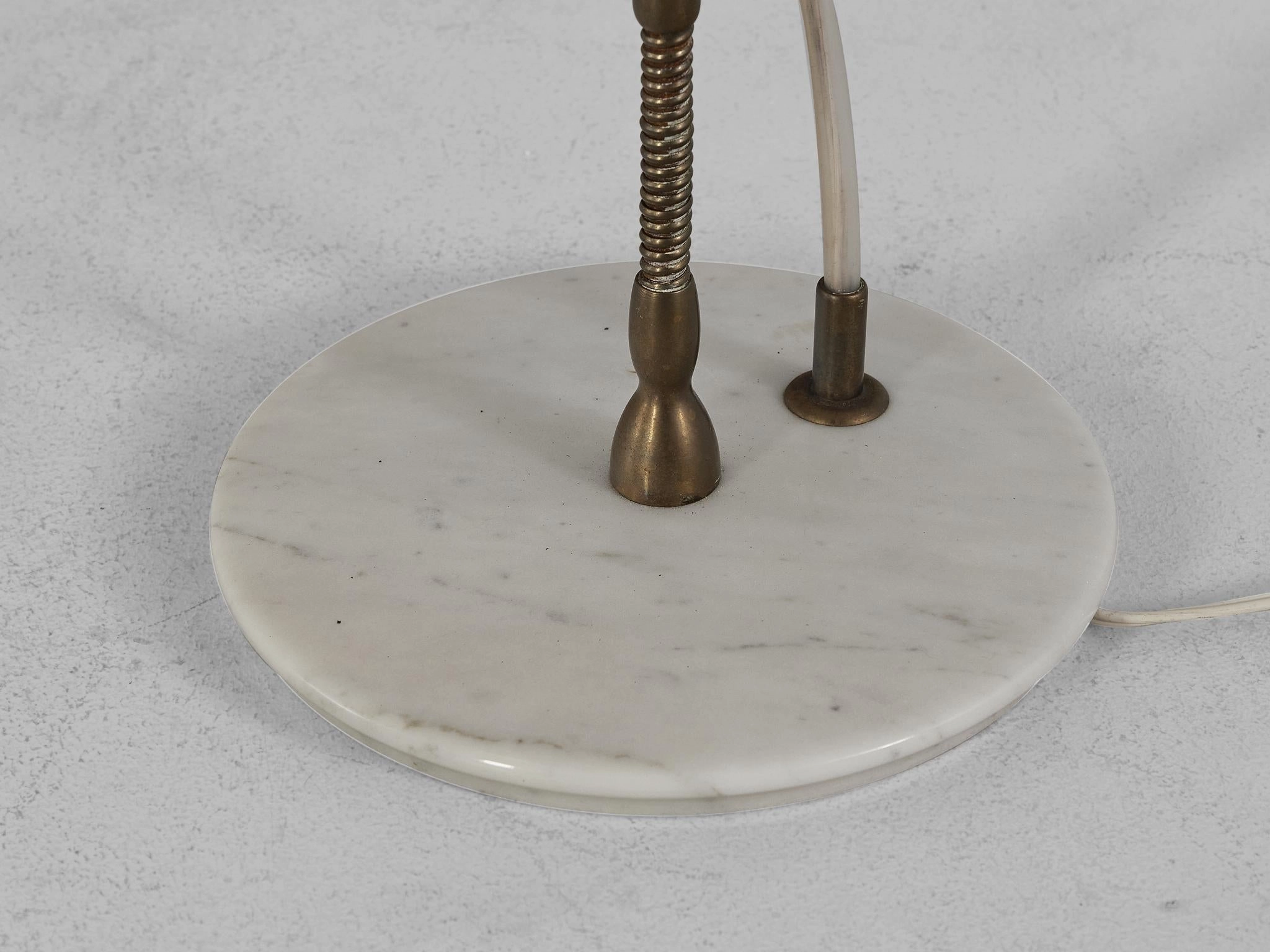 Angelo Lelii for Arredoluce Lucinella Table Lamp in Brass and Marble