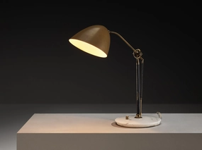 Angelo Lelii for Arredoluce Rare Table Lamp in Marble and Brass Knife Set,Kitchen Knives