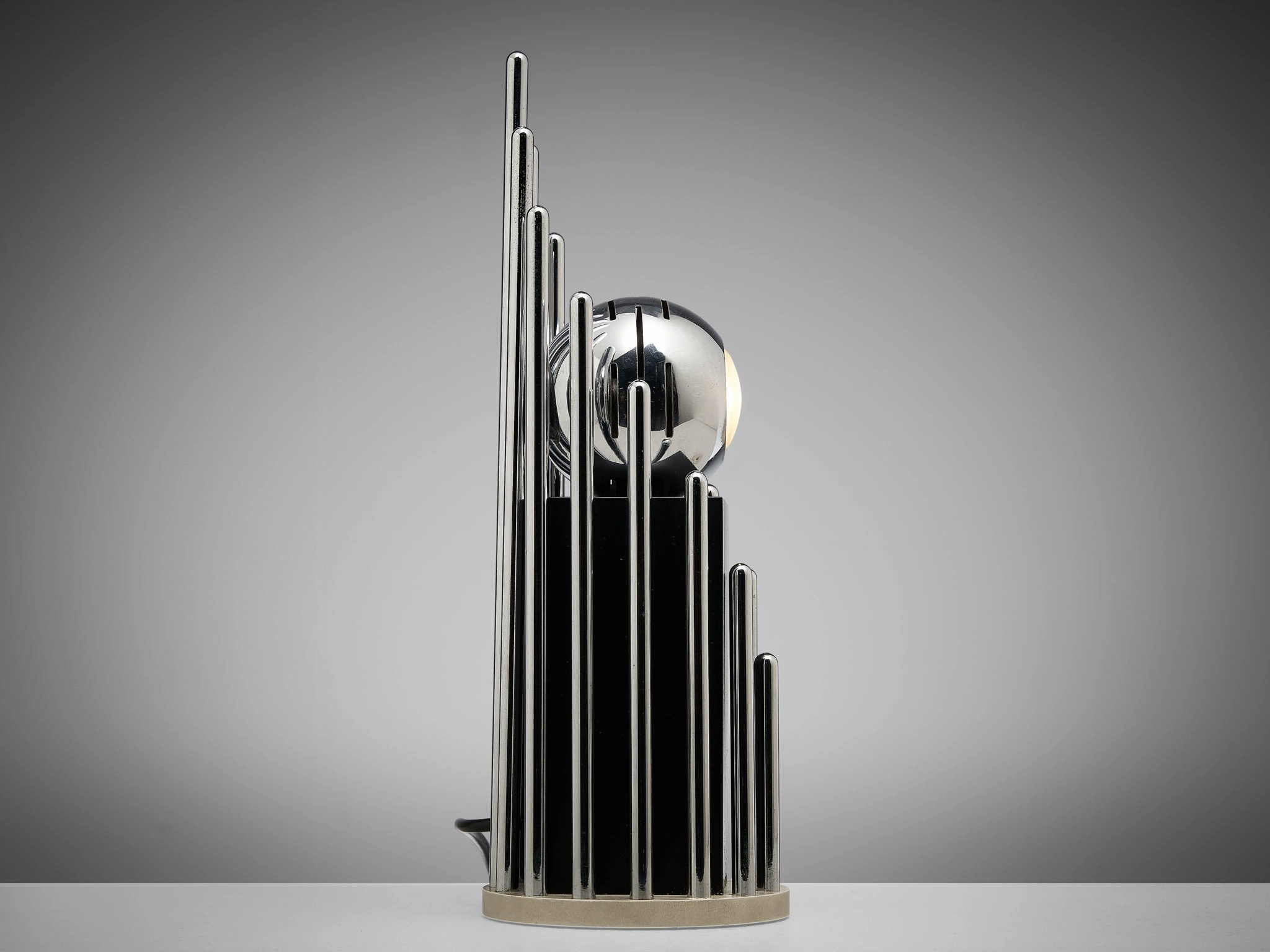 Angelo Lelii for Arredoluce Table Lamp in Chrome-plated Brass