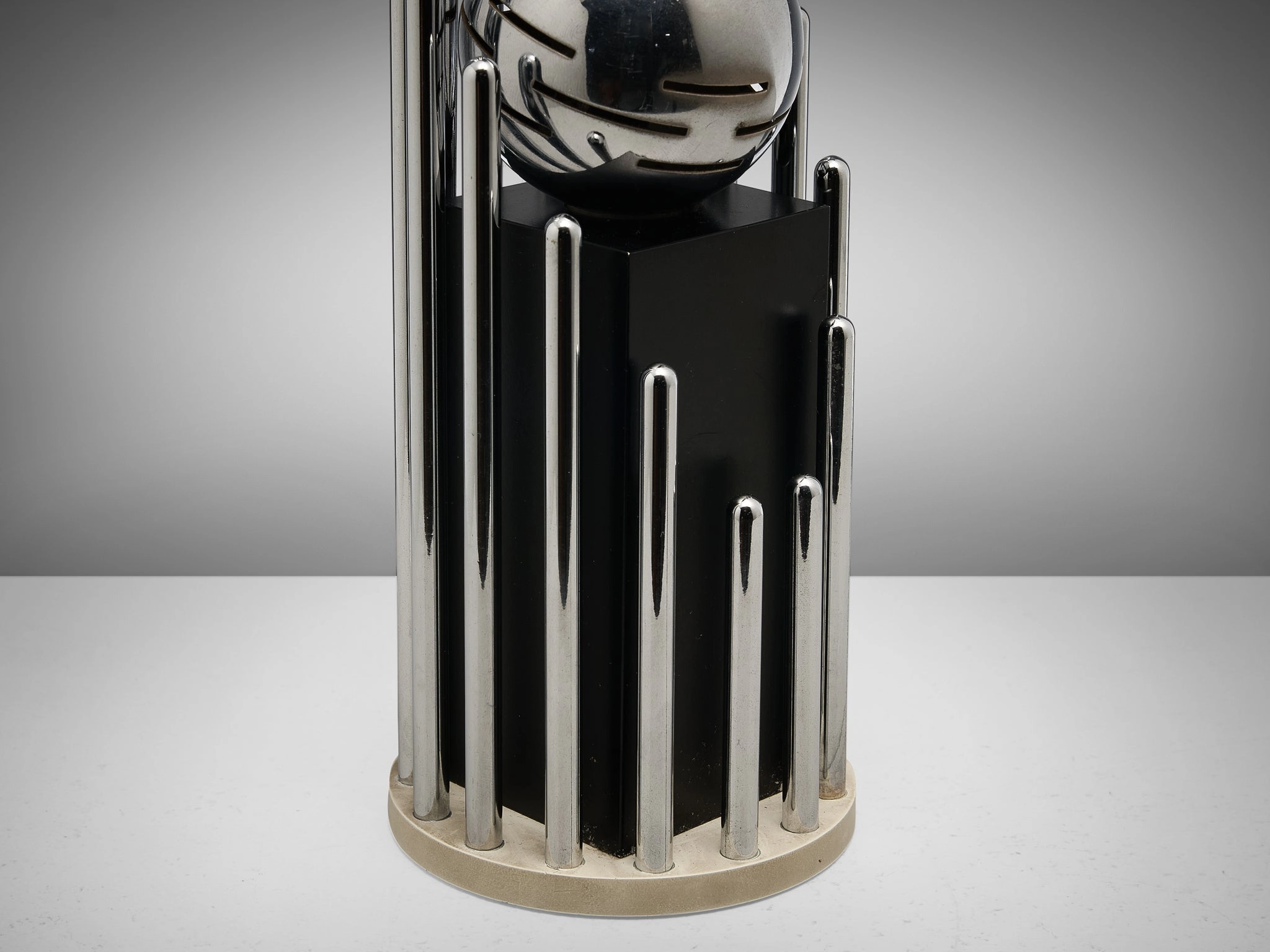 Angelo Lelii for Arredoluce Table Lamp in Chrome-plated Brass