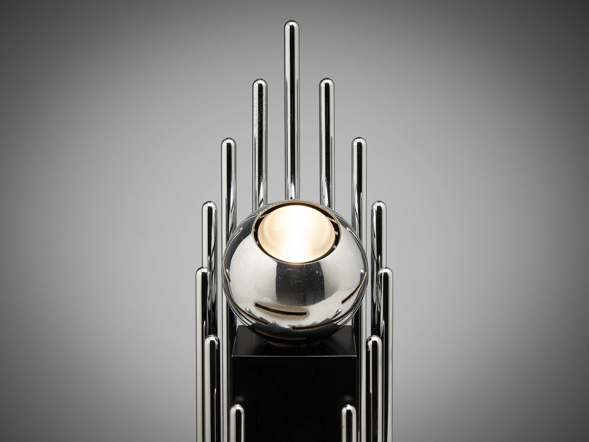 Angelo Lelii for Arredoluce Table Lamp in Chrome-plated Brass