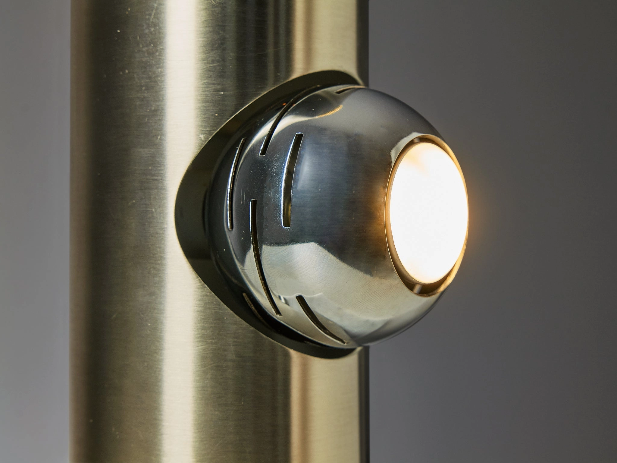 Angelo Lelii for Arredoluce Table Lamp in Marble and Brushed Steel
