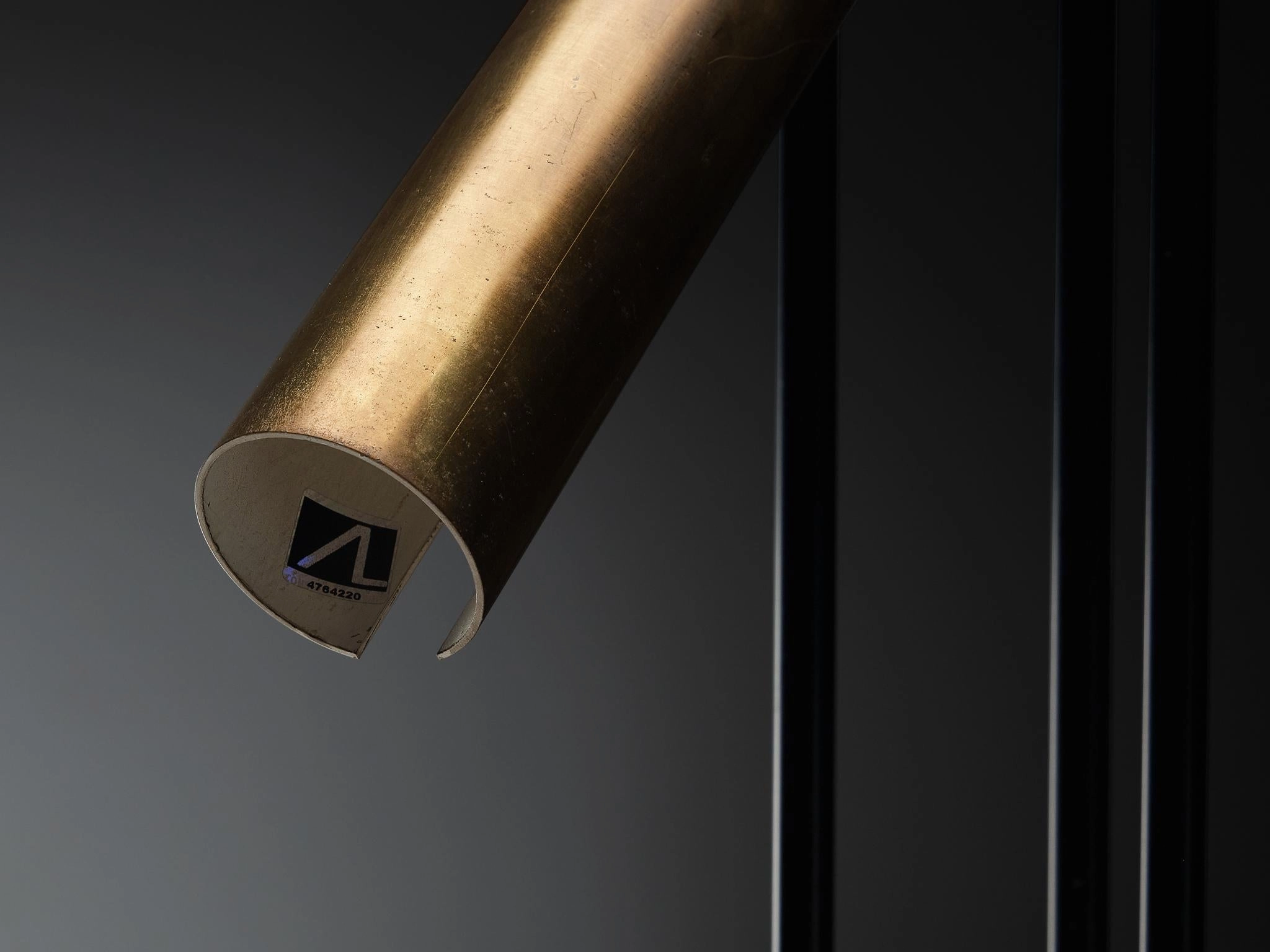 Angelo Lelii for Arredoluce Televisione Floor Lamp in Brass and Aluminum