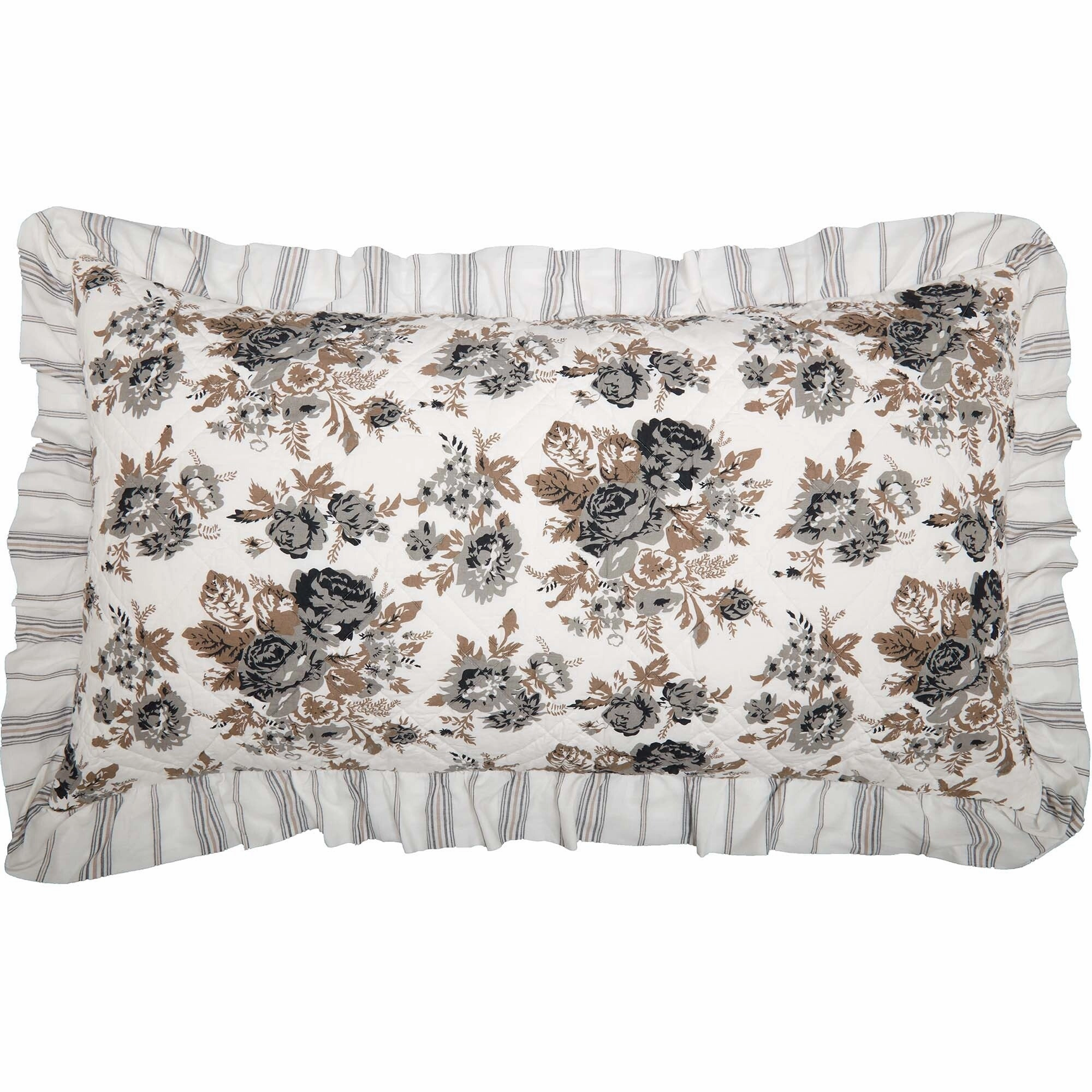 Annie Floral Sham - Blue or Portabella