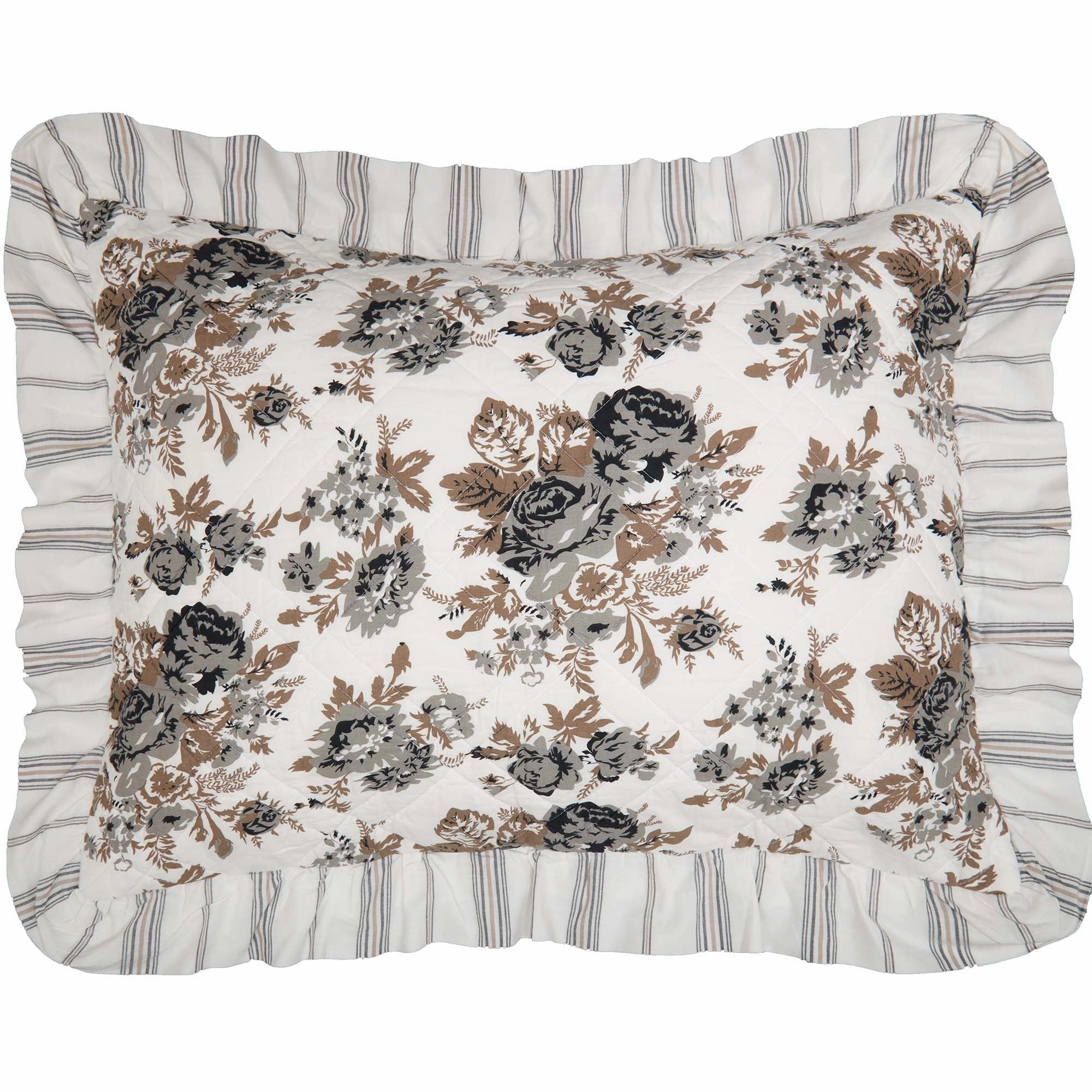 Annie Floral Sham - Blue or Portabella