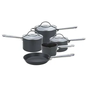 Anolon Professional Pan Set 5pce, Black curtain fabric, upholstery textile