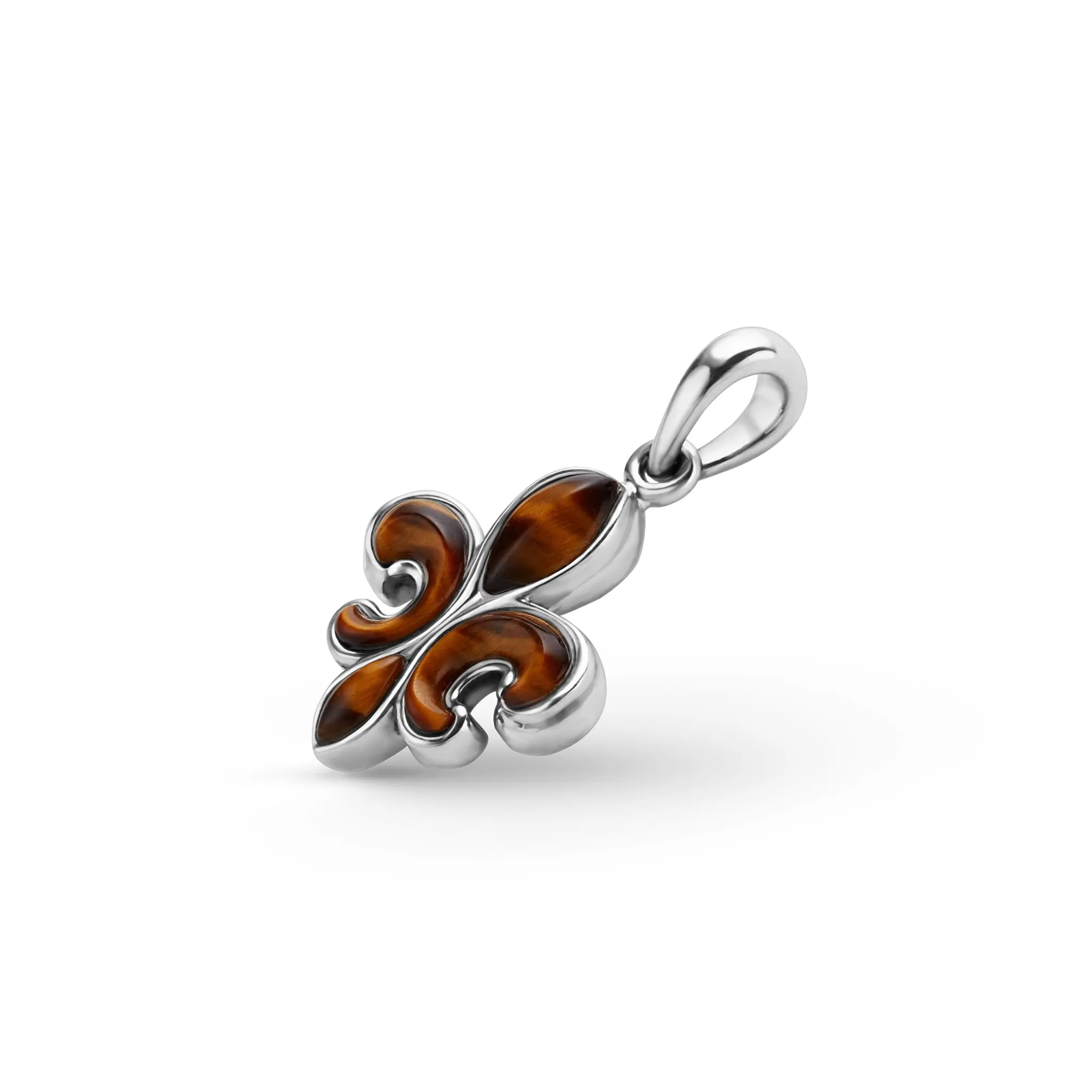 Anthem Tiger Eye Fleur De Lis Amulet