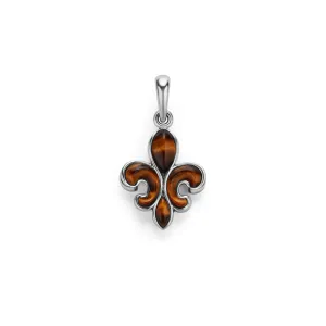 Anthem Tiger Eye Fleur De Lis Amulet