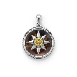 Anthem Two-Tone Pietersite Circle Burst Amulet