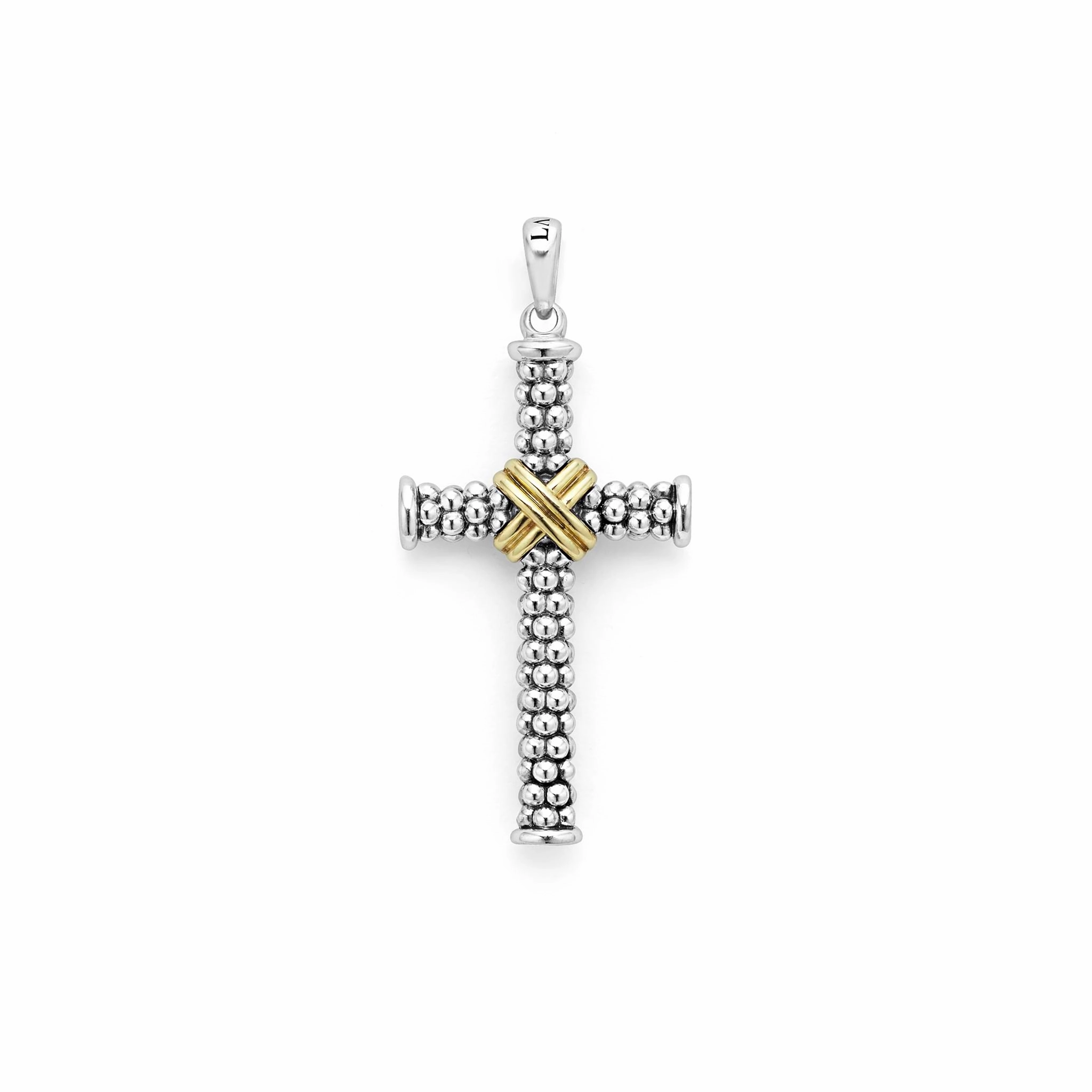 Anthem Large Two-Tone Diamond Cross Amulet
