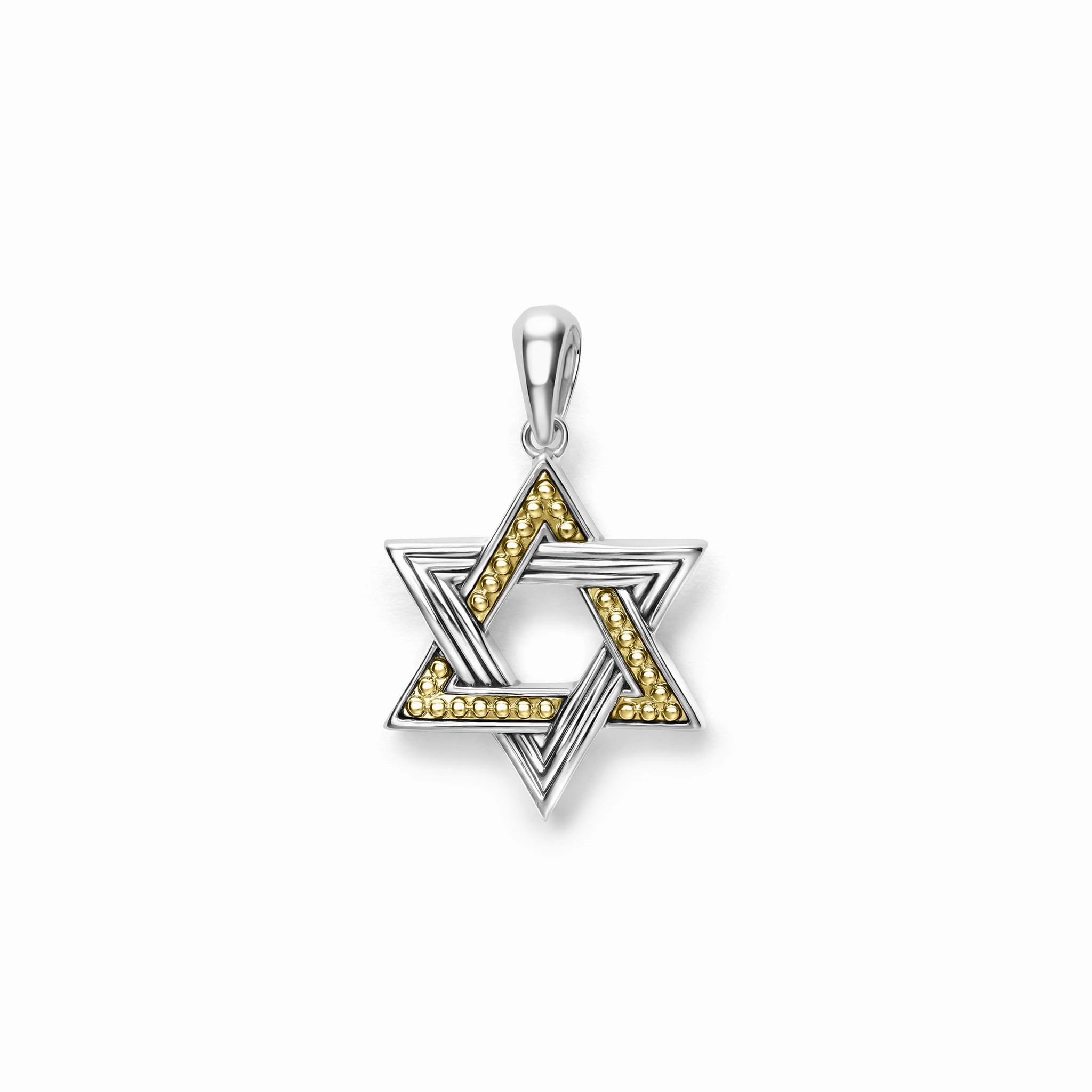 Anthem Large Two-Tone Star of David Amulet