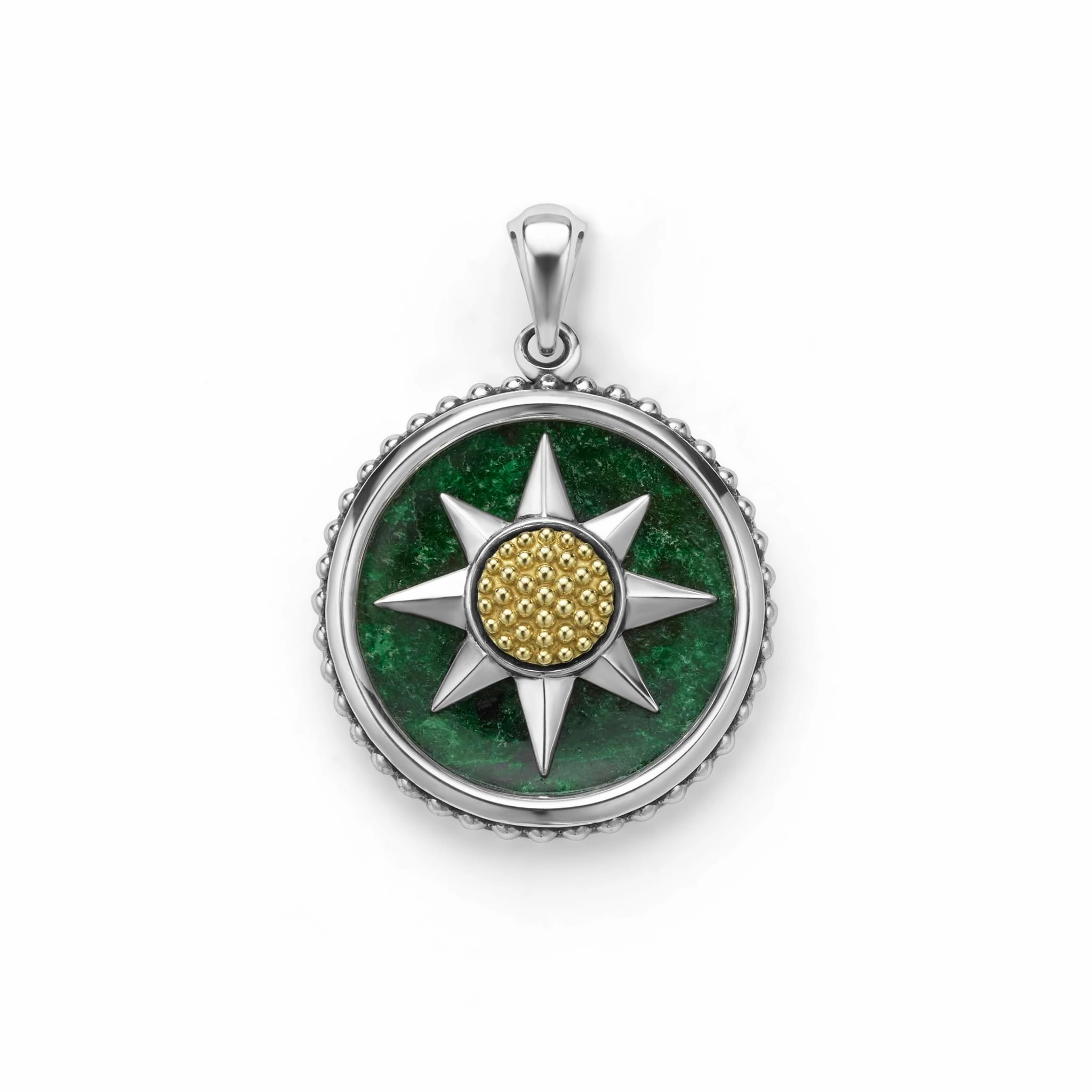 Anthem Two-Tone Jade Circle Burst Amulet