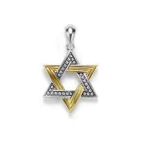 Anthem Two-Tone Star of David Amulet