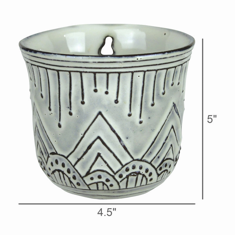 Anza Wall Cachepot, Ceramic