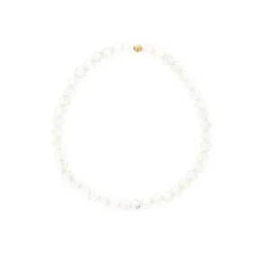 April Birthstone Bracelet: 4mm Faceted White Topaz Bracelet With Gold Filled Finishing Bead