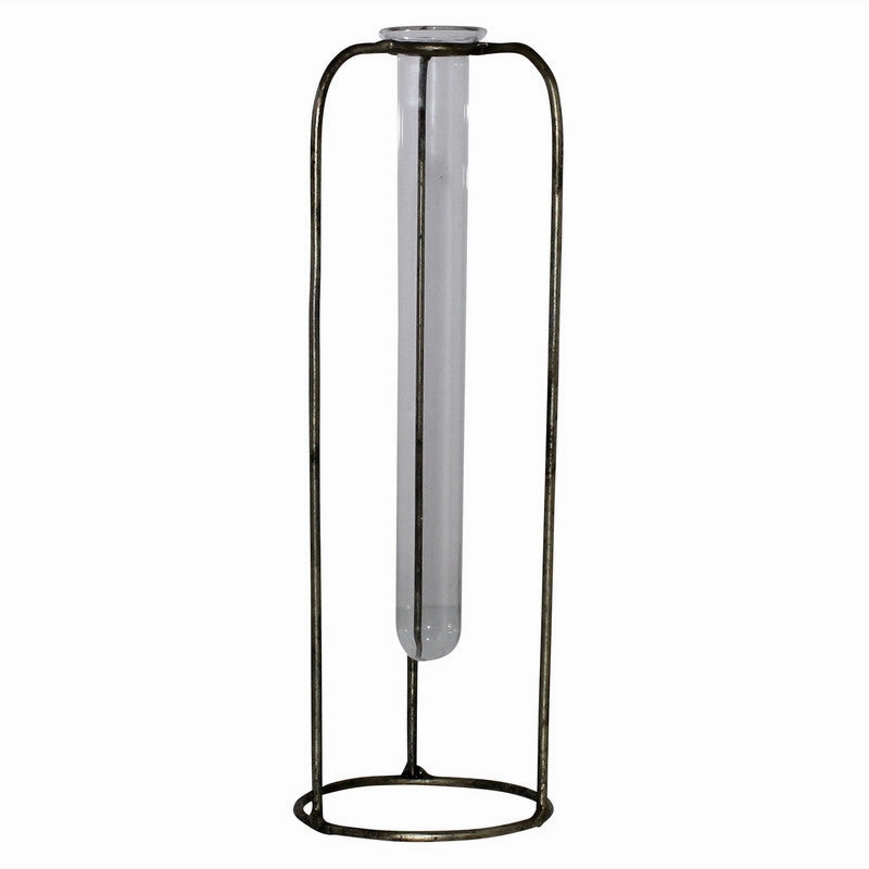 Archer Bud Vase, Glass and Metal Vase,Ceramic Vase