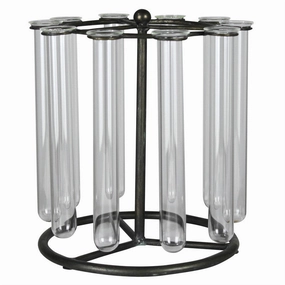 Archer Tube Floral Display, Glass & Metal Vase,Ceramic Vase