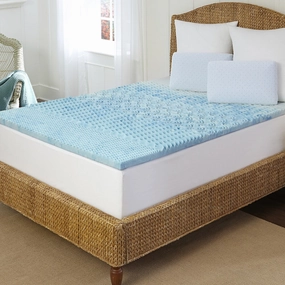 Arctic Sleep Marbleized 5-zone Gel Memory Foam Topper mattress pads,mattress topper,bed protection