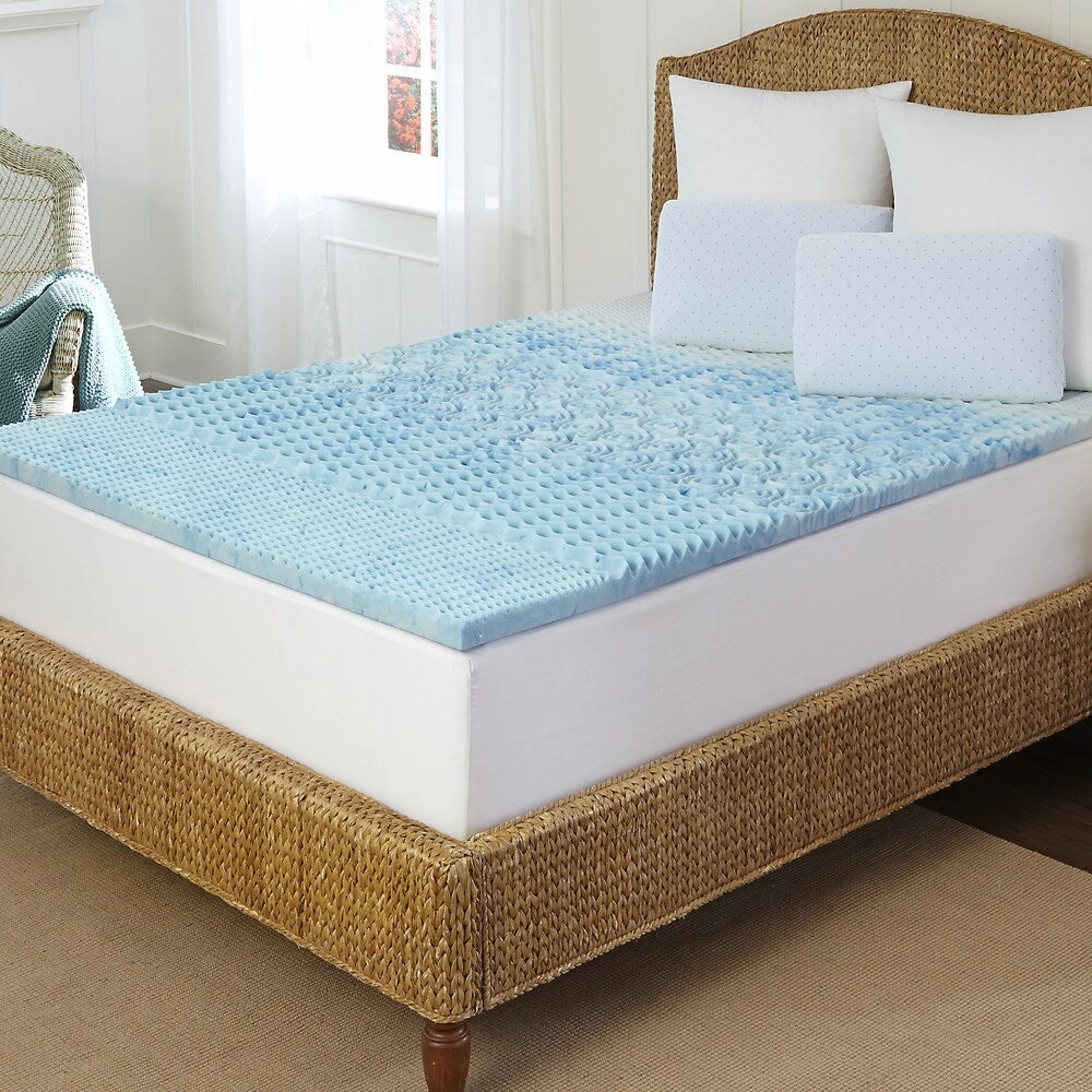 Arctic Sleep Marbleized 5-zone Gel Memory Foam Topper mattress pads,mattress topper,bed protection