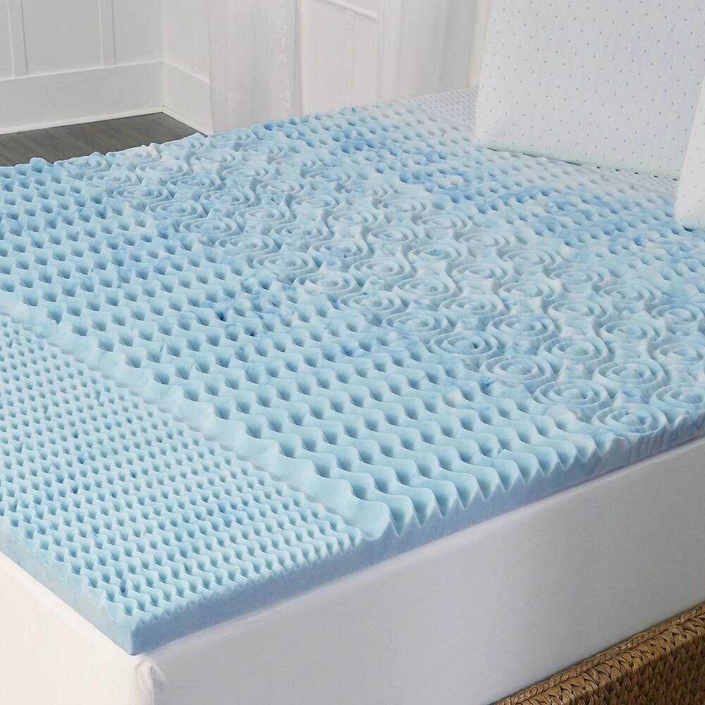 Arctic Sleep Marbleized 5-zone Gel Memory Foam Topper