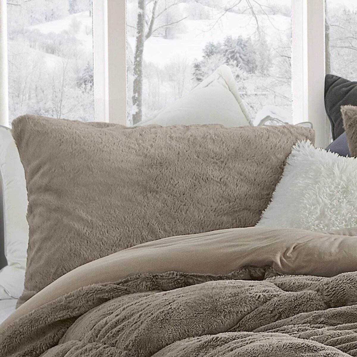 Are You Kidding Bare - Coma Inducer Pillow Sham - Olive Winter Twig pillowcases,cotton pillow covers,bed linen