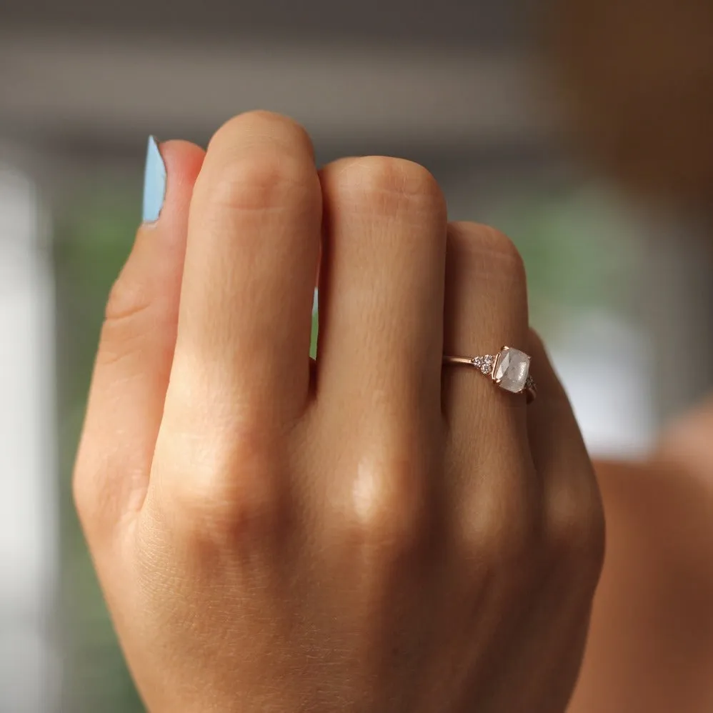 'Aria' Emerald Shaped Diamond Engagement Ring