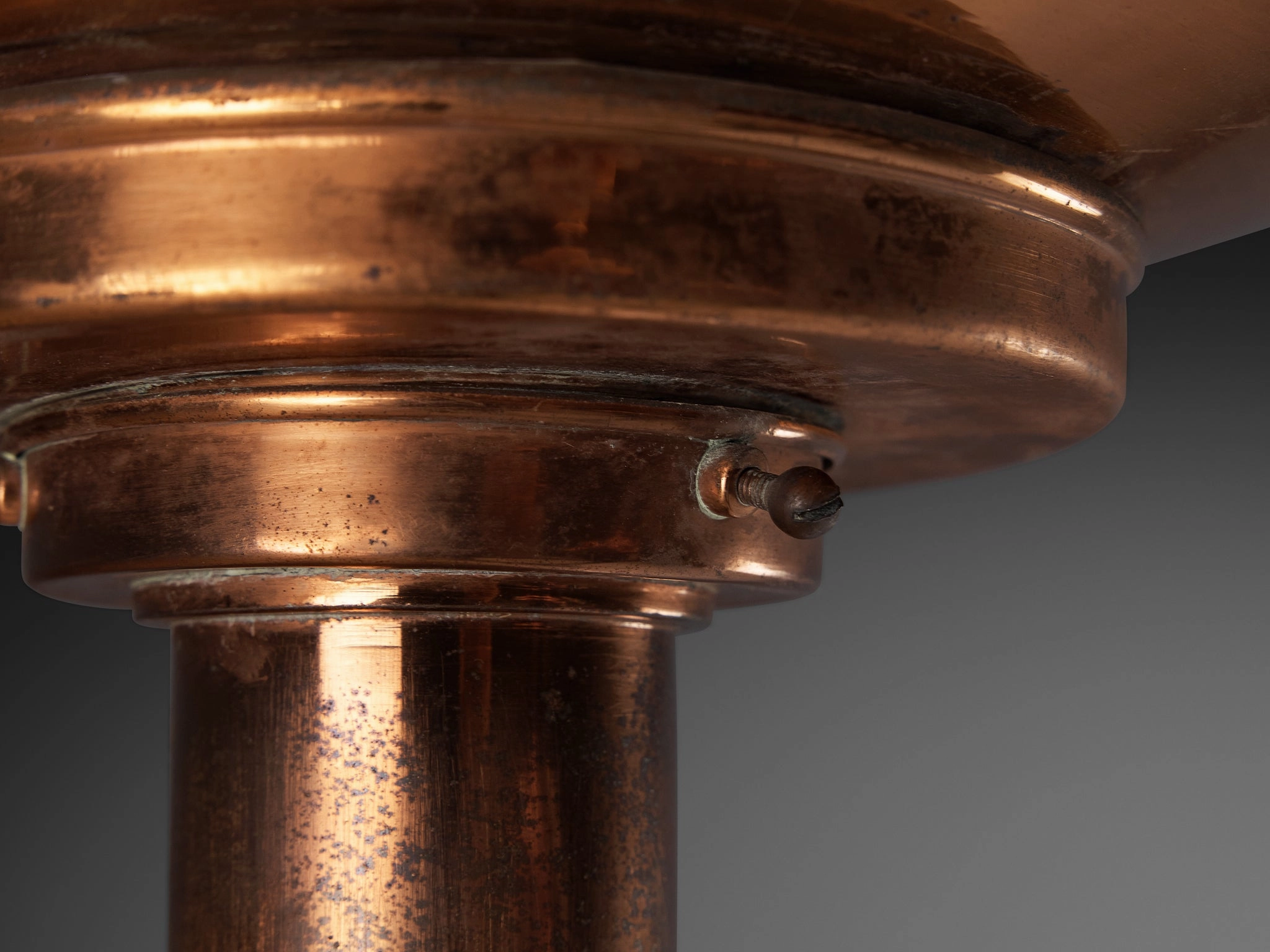 Art Deco Italian Floor Lamp in Copper