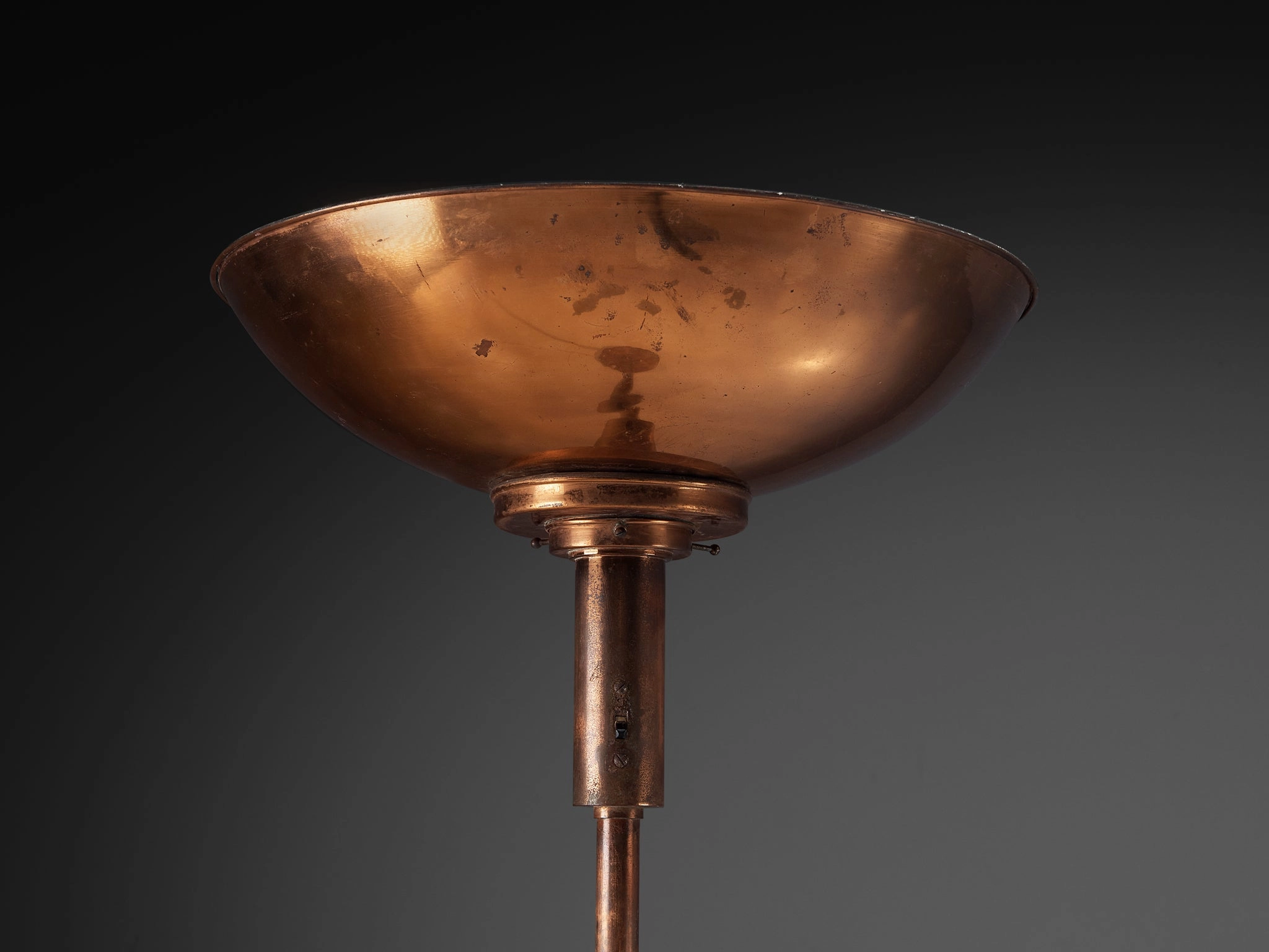 Art Deco Italian Floor Lamp in Copper