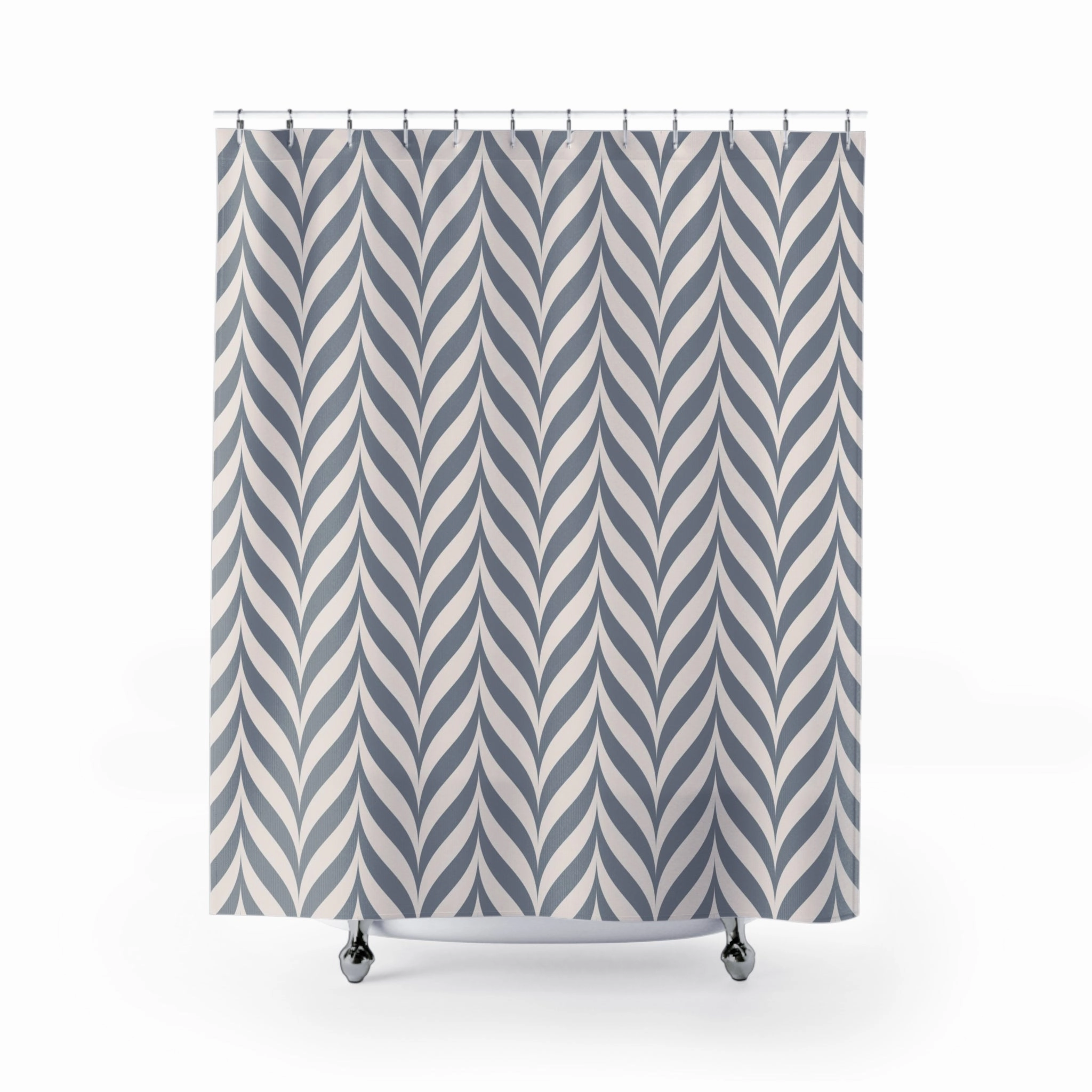 Art Deco Retro Shower Curtain | Gray Ivory Geometric Lighting,Home Lighting