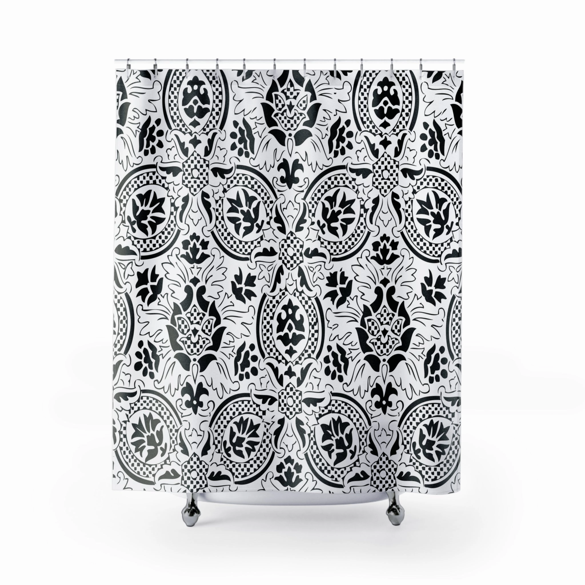 Art Deco Shower Curtain | Black White, Art Nouveau Lighting,Home Lighting