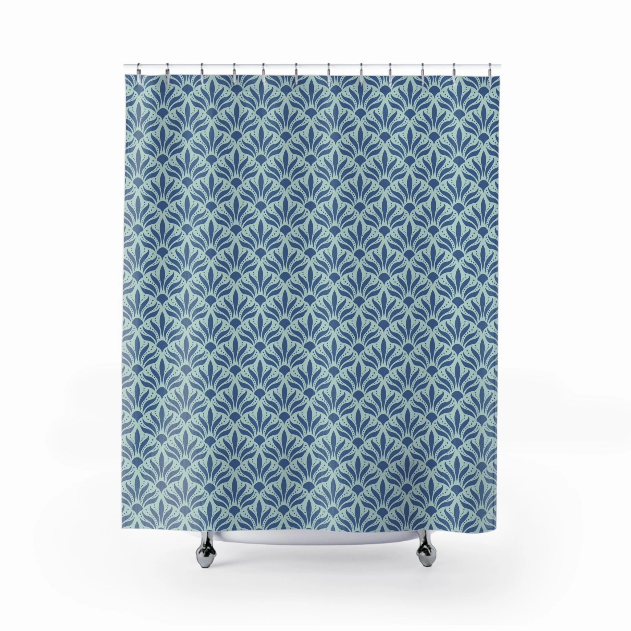 Art Deco Shower Curtain | Blue, Art Nouveau Lighting,Home Lighting