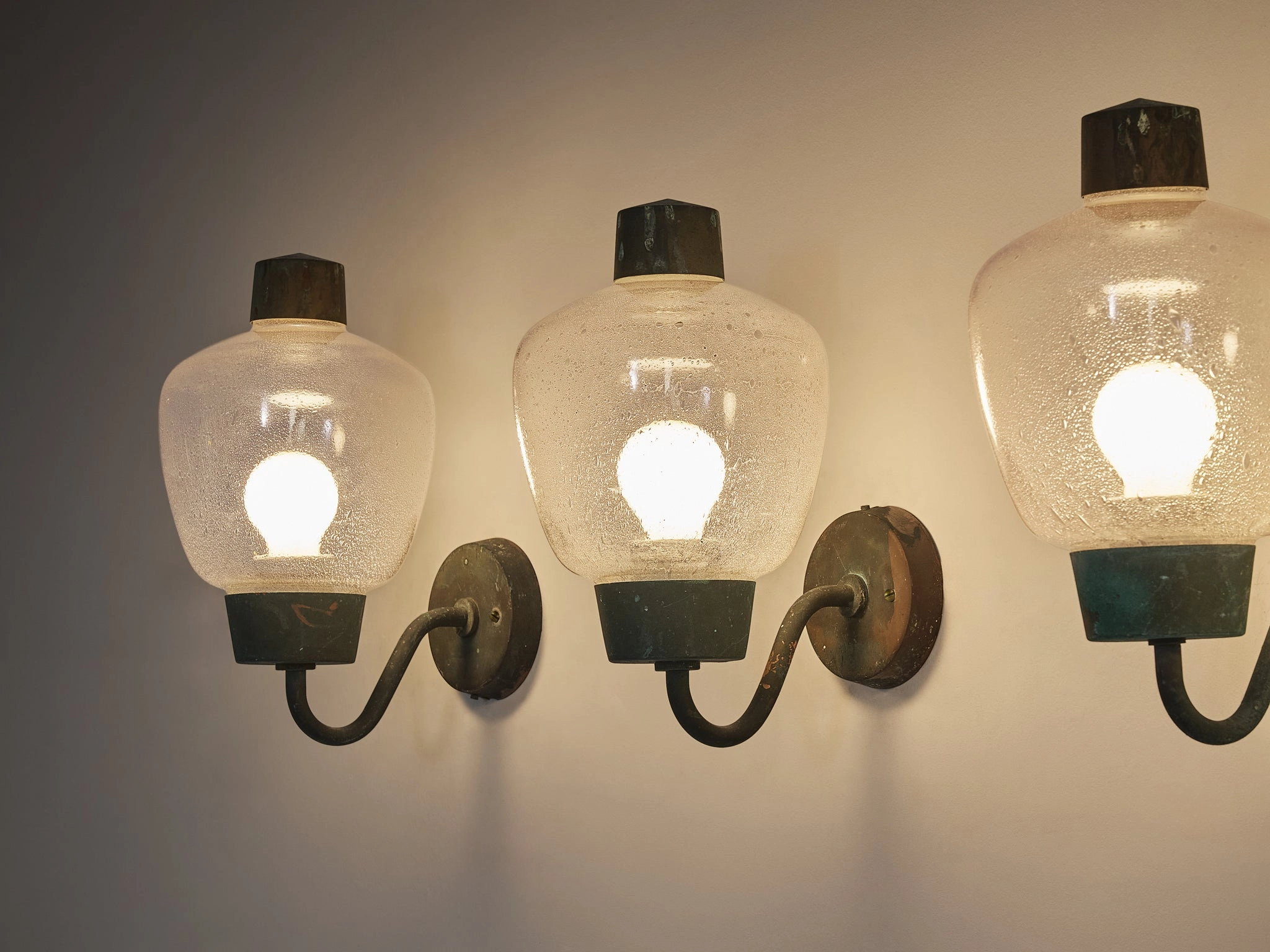 Asea Elektroskandia Swedish Wall Lights in Patinated Copper and Glass Knife Set,Kitchen Knives
