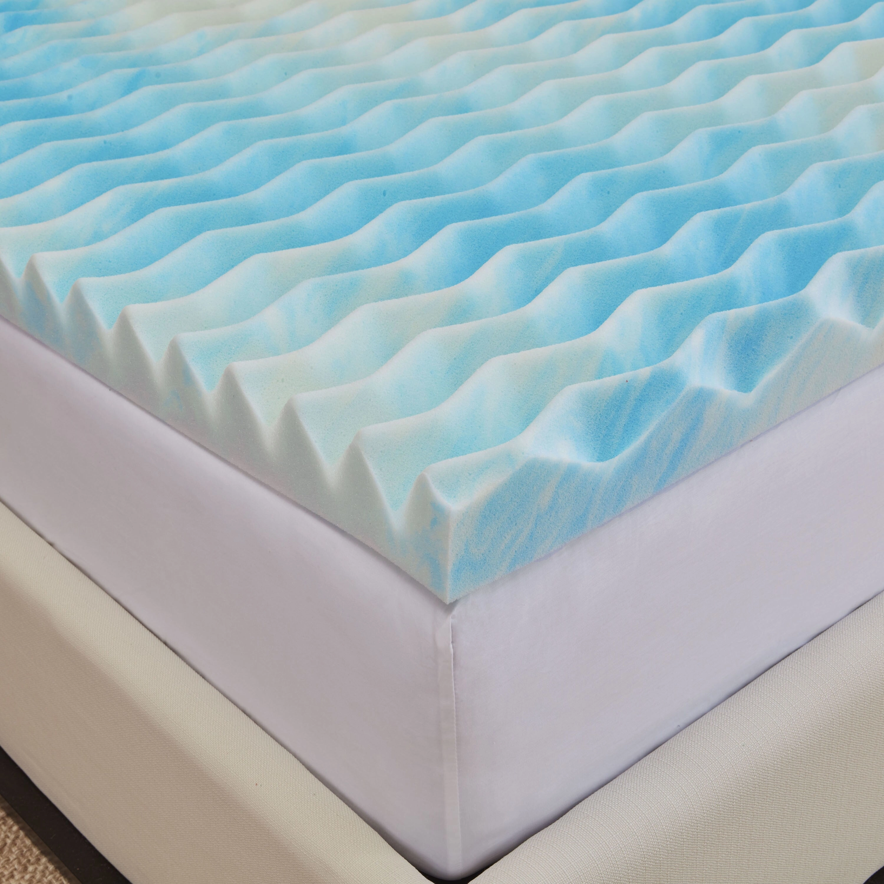 Authentic Comfort 2-Inch BlueWave Gel Memory Foam Mattress Topper