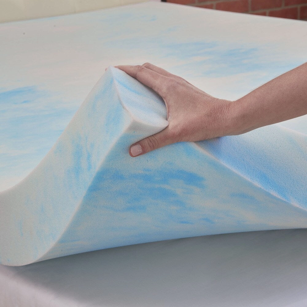 Authentic Comfort 4-inch Dorm Gel Swirl Memory Foam Mattress Topper