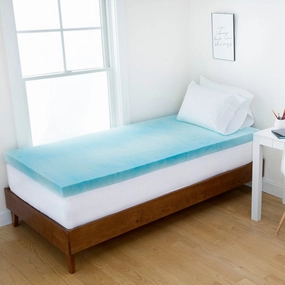 Authentic Comfort 4-inch Dorm Gel Swirl Memory Foam Mattress Topper mattress pads,mattress topper,bed protection